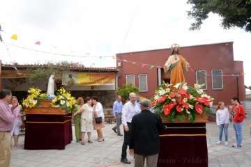 Misa y procesión del Sagrado Corazón de Jesús en La Higuera Canaria (Foto Francisco Javier Santana)